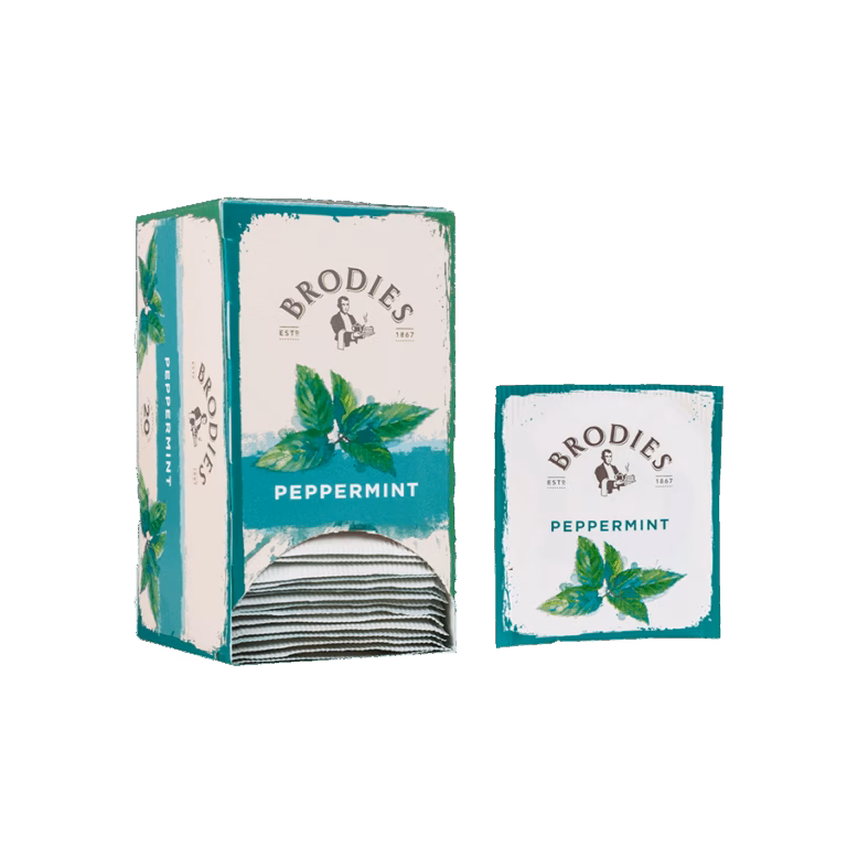 Produktbild: Brodies Tee Pfefferminze, Teebeutel, Karton mit 20 Teebeuteln